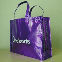 Violette Metallic-Einkaufstasche