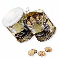 Bread-Snacks in Dose mit bedruckter Banderole