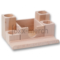 Schreibtischablage mit mehreren Stifthaltern, Zettelbox und Kleinteilablage