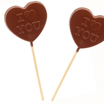 Herz-Schokoladen-Lolly