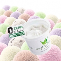 Werbe-Eis Joghurt ohne Zuckerzusatz und wenig Fett