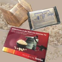 Mikrowellen-Popcorn mit Logo