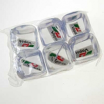 Logo-Eiswrfel im 6er-Pack - Werbeanbringung auf dem Schwimmteil