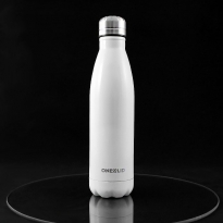 Hochwertige Edelstahl Trinkflasche - Isolierflasche von onesolid® mit Wide-Mouth Trinköffnung