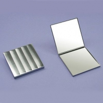 Aluminium-Taschenspiegel mit Reliefstruktur