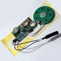 Soundmodule mit Licht-, Bewegungs- oder Magnetsensor zum Einbau in Kartonagen und Verpackungen