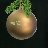 Christbaumkugel mit Logo bedruckt