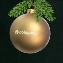 Weihnachtskugel mit Logo bedruckt