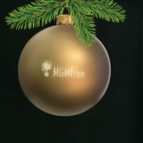 Weihnachtsbaumkugel mit Logo bedruckt