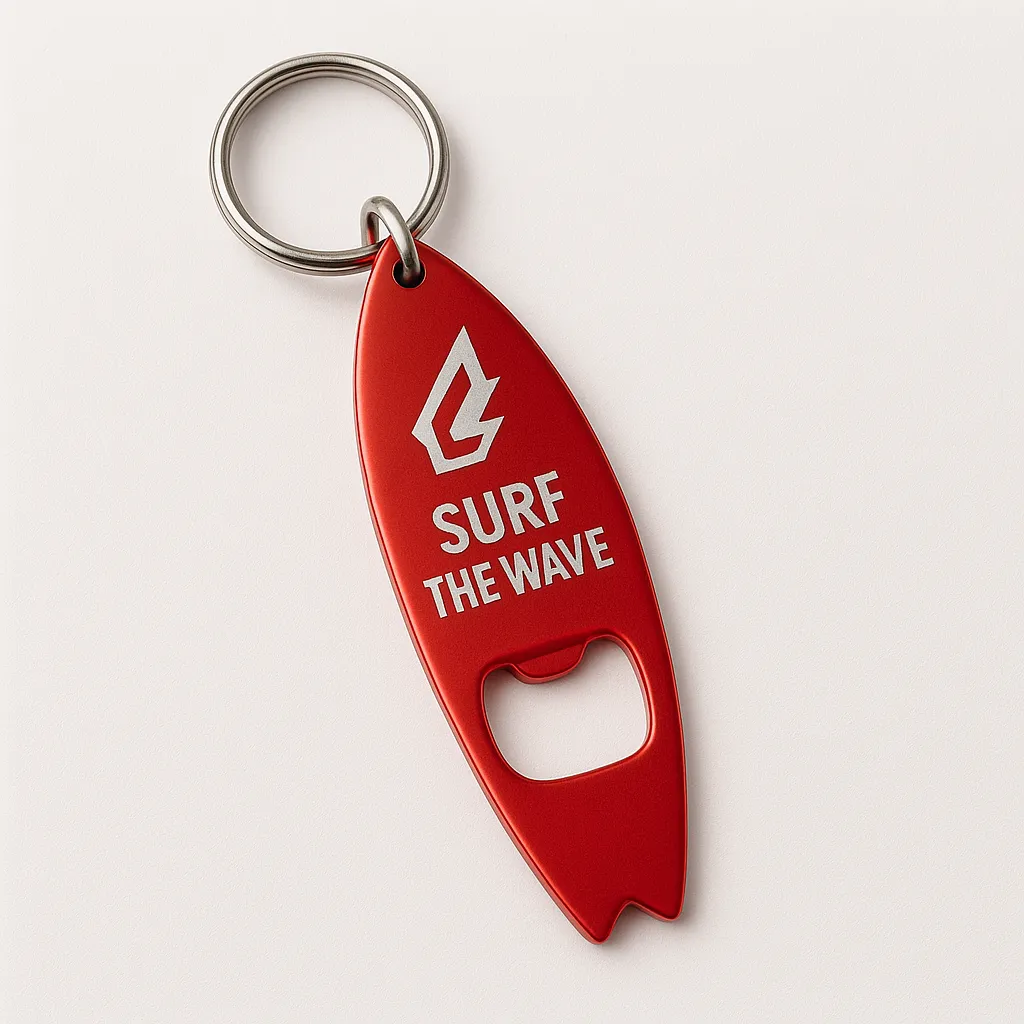 Schlüsselanhänger und Flaschenöffner SURFBRETT